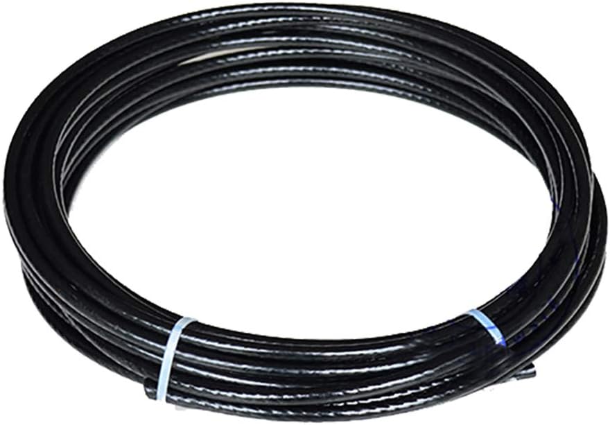 SOFIALXC 304 Stainless Wire Rope –Black nylon coated Cable Use, Corrosion & Abrasion Resistant Cable-Diameter 4 (7 * 7) 20 meters