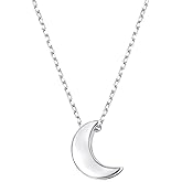 Christmas Gifts for Her 925 Sterling Silver Dainty Star Moon Paw Print Pendant Tiny Moon Star Necklace Adjustable Clavicle Chain for Women Girls, Star Moon Fans Jewelry