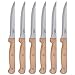 GA Homefavor 6-piece Steak Knife Set Serrated Steak Knives Collection Set Wooden Handle Gift Box