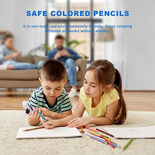 60 Pack Colored Pencils Set for Adults and Children: Drawing and Coloring Art Supplies