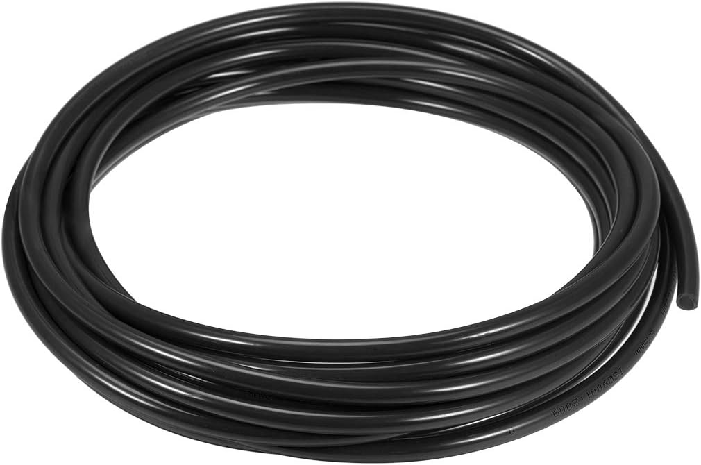sourcing map Pneumatic Air Tubing, 8mm OD x 5mm ID 7m (275 Inch) PU Polyurethane Air Compressor Tubing Hose Pipe Black