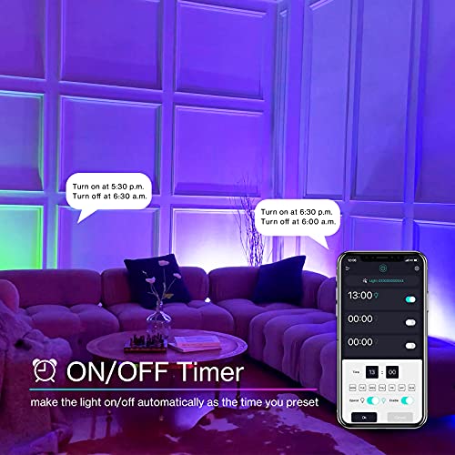 Olafus 50W LED RGBCW Flood Light, 500W Equivalent Bluetooth Flood Light