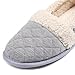 ChicNChic Women Plush House Slippers Ladies Non Slip Indoor Winter Bedroom Shoes (9-10 B(M) US, Grey)