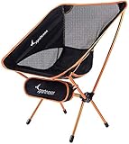 Sportneer Camping Chairs, Portable Ultralight Folding Camp Chair with Carry Bag, Heavy Duty 350lbs Capacity for Outdoor Camping, Backpacking, Hiking, Picnic, BBQ