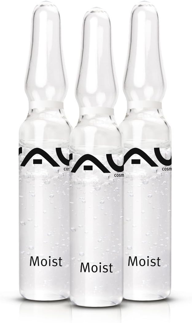 RAU Moist Ampoules 3 x 2 ml - Great Anti-Ageing Serum - with Hyaluronic Acid and Hydrolite® - Professional Anti-Aging Moisturiser Face Serum for Dry Skin - Topseller!