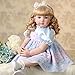 PURSUEBABY Lifelike Toddler Reborn Girl Baby Dolls 24 inch Princess Marilyn with Blue Eyes Real Life Baby Dolls Girl Blonde Hair for Girls Christmas & Birthday with Gift Box Set