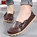 CIOR Women's Genuine Leather Loafers Casual Moccasin Driving Shoes Indoor Flat Slip-on Slippers,M911,Brown,41