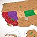 Landmass - 17 x 24 Inches Scratch Off USA Map Poster - Deluxe United States Print - Travel Wall Art - Travels Tracker - Gift Idea For Travelers