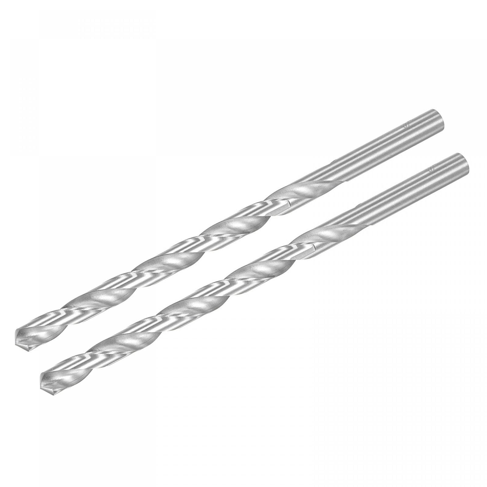TA-VIGOR 2Pcs 10mm Extra Long Twist Drill Bits, 200mm Length High-Speed Steel HSS Straight Shank Spiral Drill Bits for Wood Metal Aluminum Plastic