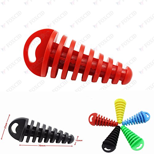 Triclicks Red Motor Dirt Bike ATV 15-37mm Muffler Tail Pipe Exhaust Silencer Wash Plug