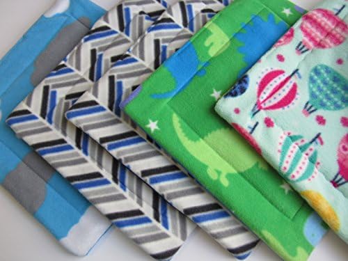 Fleece Cage Liner, Absorbent Liner, Tidy Mat Size, 9 x 9 inches | Set of 5 | Clouds, Broken Chevron