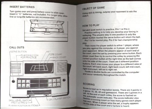1 Tomytronic+Tennis+Electronic+Game+Instructions