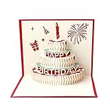 Arich 3D Pop UP Holiday Greeting Cards Valentine's Day Happy Birthday Gift--Cake