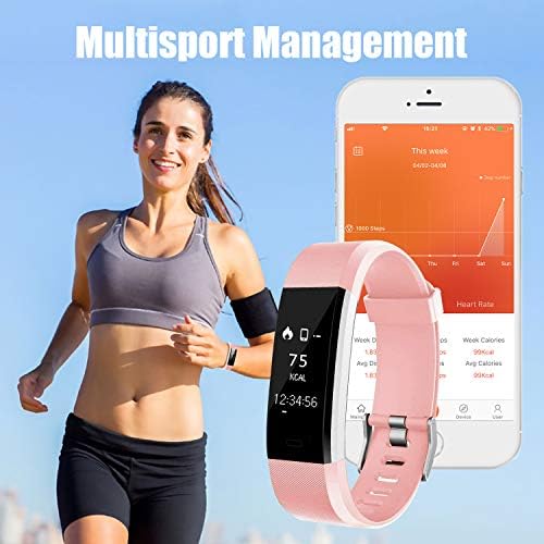 LETSCOM Fitness Tracker HR, Activity Tracker Watch with Heart Rate
