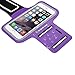 Sports Running Armband, Evershow iPhone 7/6s/6/8/ (5.0 inch) Armband, Sweatproof (with Reflective Strap + Headphone Jack + Key Holder) Adjustable for Jogging, Gym, Cycling, Biking, Hiking (Purple)