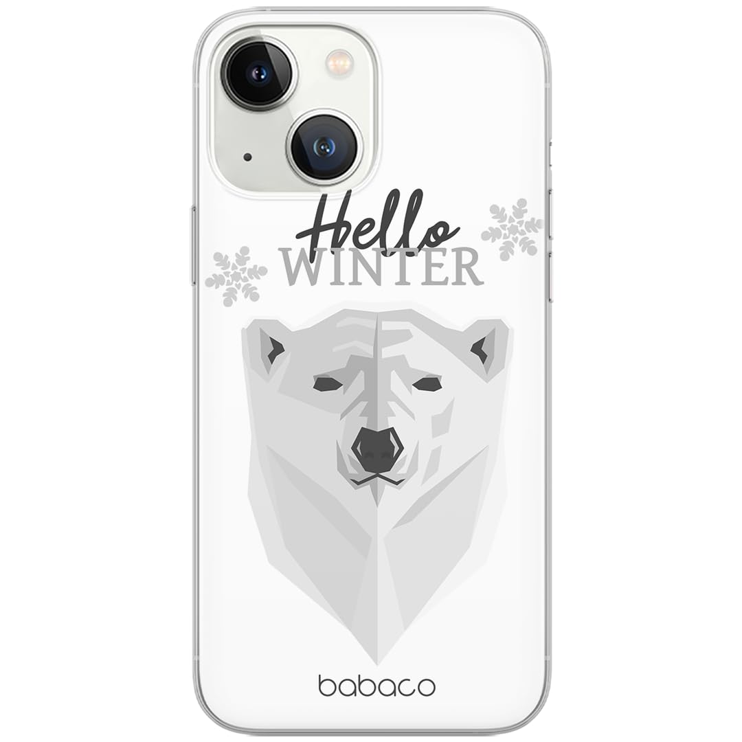 Babaco ERT GROUP mobile phone case for Apple Iphone 13 MINI original and officially Licensed pattern Winter 003 optimally adapted to the shape of the mobile phone, case made of TPU