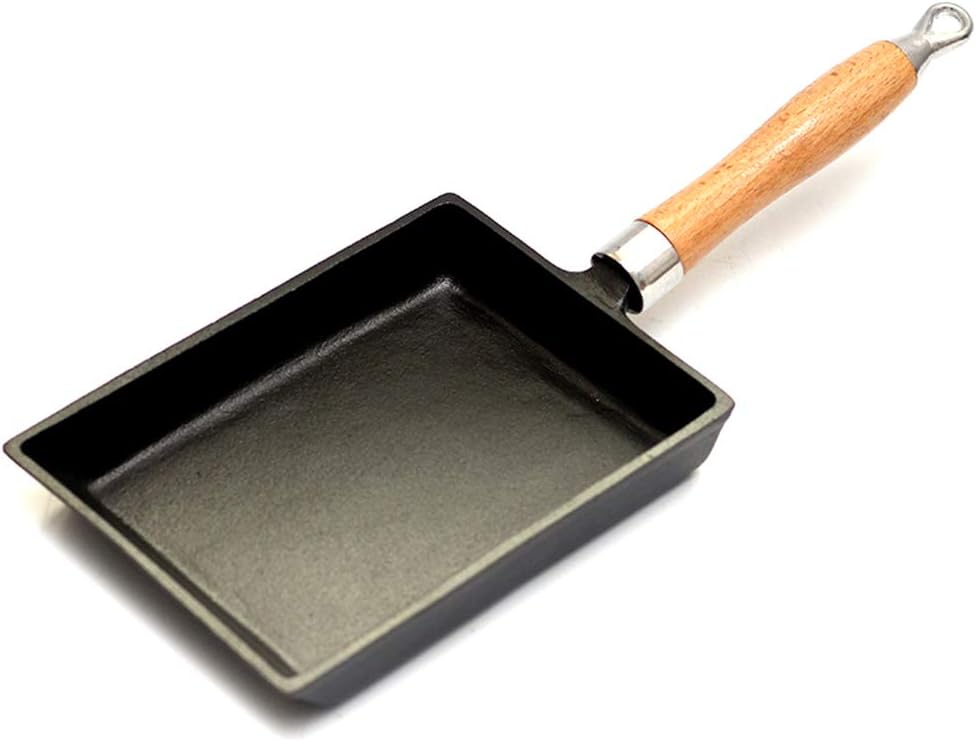 Cast Iron Skillet, Uncoated Nonstick, Cookware Heat Resistant Handle, Pan Skillet Cookware Indoor and Outdoor Use, Induction cooker Universal, Square, 2015cm