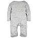 Big Elephant 2 Pieces Baby Boys Long Sleeve Totoro Romper D76 (6-12 months, Gray) (Tag Size:80)