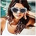 QIFANDI UV400 Clout Goggles Bold Retro Oval Mod Thick Frame Sunglasses, Checkered White, Medium