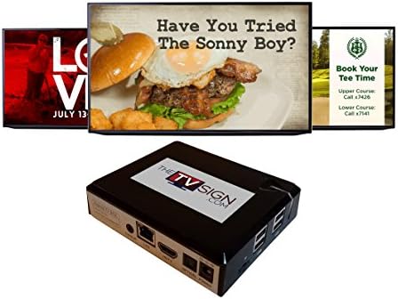 Digital Signage by The TV Sign - Hardware and Software Included, Easy to use, Drag and Drop with Cloud Editing