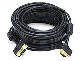 Monoprice 50ft Ultra Slim SVGA Super VGA 30/32AWG M/M Monitor Cable w/ ferrites (Gold Plated Connector)