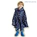 Elufly Kid's Stars Hooded Raincoat (M, Blue)