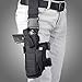 aokur Adjustable Hunting Right Handed Leg Holster Tactical Waterproof Airsoft Pistol Gun Drop Leg Thigh Holster (Black Right Side)