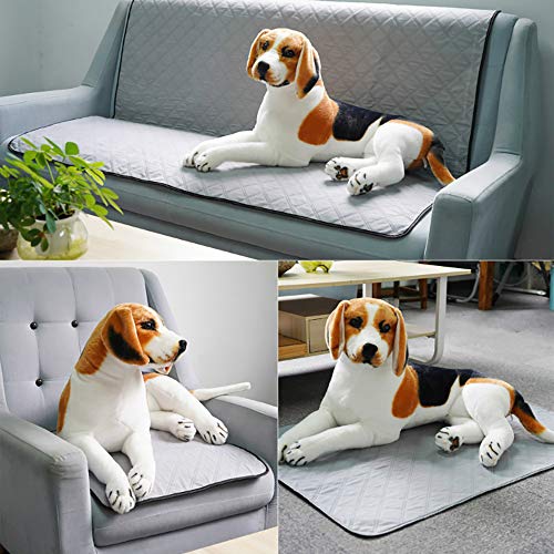 Luzvida Dog Puppy Pee Pads 2 Pack Reusable Washable Leak Proof Pet Training Pad Mat with Fast Absorbing Surface and Nonslip Dots for Indoor and Outdoor Use (39.4\