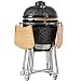 AsVIVA Redneck Keramik Grill (47cm Grillfläche), BBQ Grill, Edelstahl Anbauteile, Bambus Ablagen, Thermometer…
