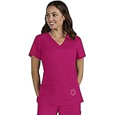 KOI | SmileyWorld Blissful Women's 3-Pocket V-Neck Scrub Top
