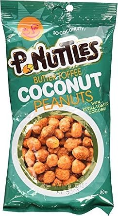 P-Nuttles Butter Toffee Coconut Peanuts, 5.5 Ounce Bag By Adams & Brooks (786173761879)