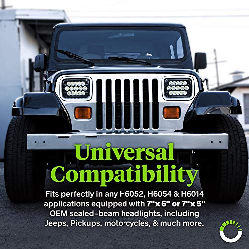 image for ONLINE LED STORE 2pc Universal 45W 5x7 7x6 LED Headlight with Black Ho