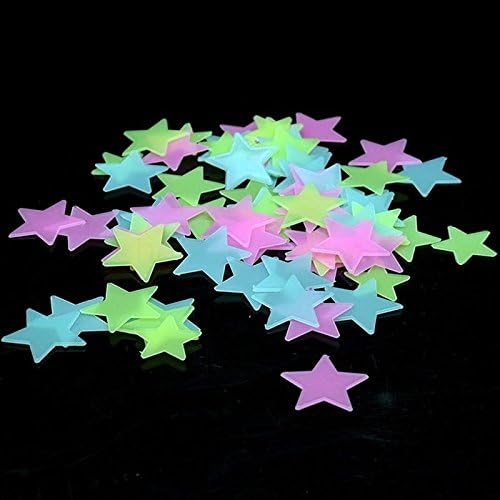 New Home Wall Glow Dark Stars Heart Stickers 100x Home Wall Ceiling Large Glow In The Dark Stars Stickers Decal for Baby Kid set01