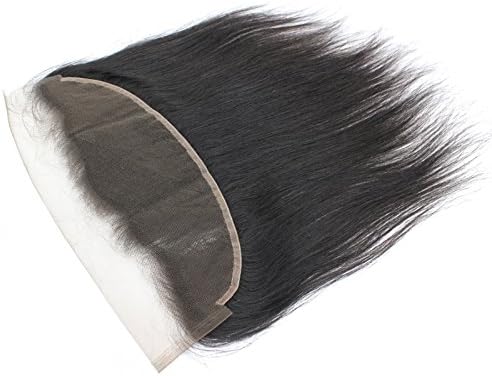 Forawme 100 Real Soft Brazilian Hair 13X4 Pre Plucked Full Lace Frontals Straight Human Hair Pieces 18 Inch Natural Color Ear To Ear Lace Frontal Closure With Natural Hairline