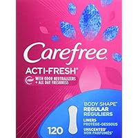 120-Count Carefree Acti-Fresh Panty Liners (Regular, Unscented) only .88-.48: eDeal Info