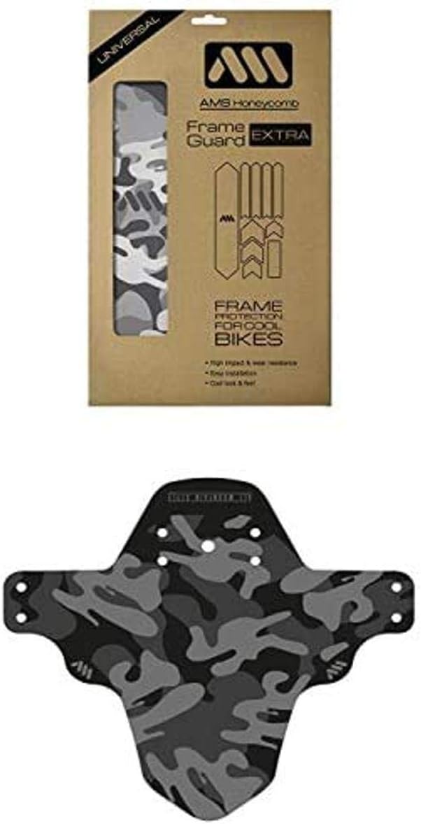 All Mountain Style AMS High Impact Frame Guard Extra Clear/Camo + FrontMud Guard Camo/Black