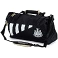 Official Compatible with Newcastle United F.C. Large Black and White Striped Holdall, Black, Classic