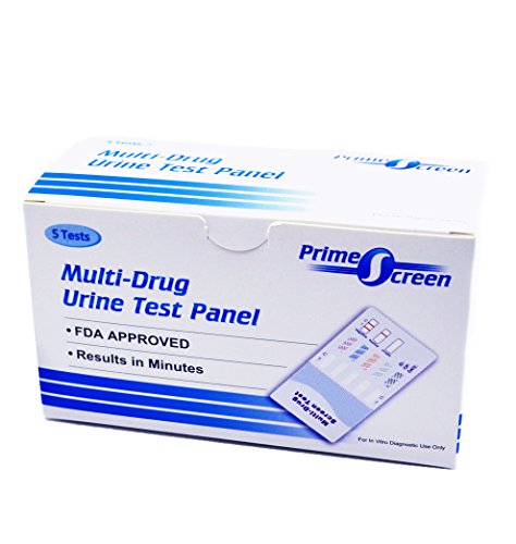 PrimeScreen - [5 Pack] 10 Panel Drug Test Kits (AMP,BAR,BZO,COC,mAMP,MTD,OPI,PCP,TCA,THC)# WDOA-1104