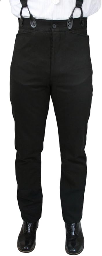 high waisted cotton trousers