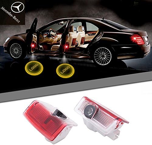 TF 2pcs Universal Car Door Lights LED LOGO Projector Welcome Light for Benz(Available For A B C E ML GL Class)