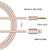 iPhone 8 Aux Cable, Yeebline iPhone 8 Plus iPhone 7 Lightning to 3.5mm Audio Adapter [Aluminum Shell, Nylon Braided] Trusted Car Stereo Aux Cord Supports on iOS 11 - Rose Gold