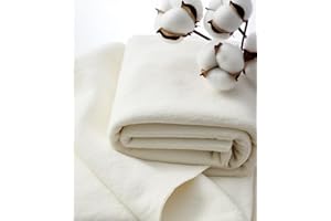 Throw Quilt Batting for Quilting, 60"X60" Natural Cotton Quilting Batting Fabric for Sewing