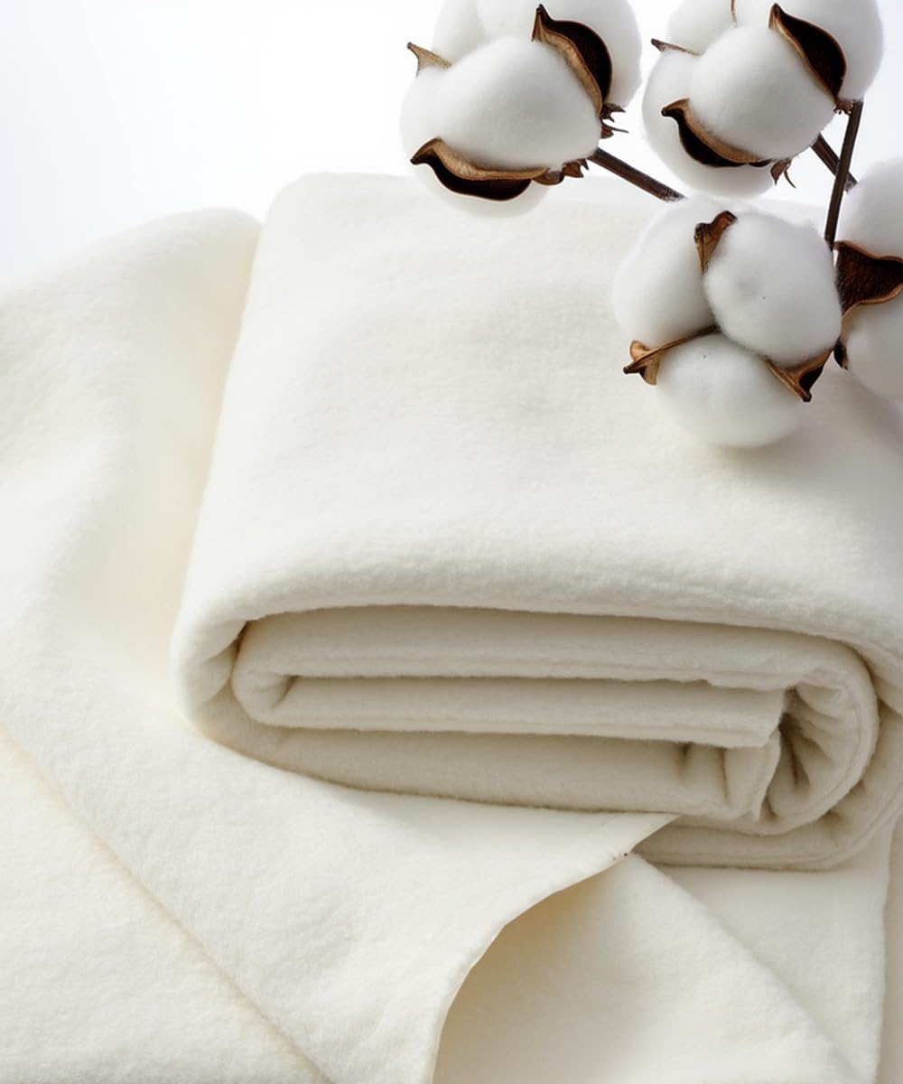 Quilt Batting King Size for Quilting,Natural Cotton Batting Fabric for Sewing (122"X124")