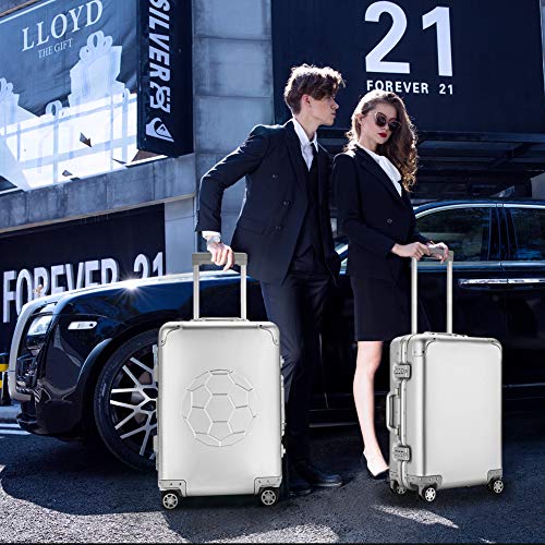 YUEMAI Aluminum Alloy Luggage Hard Shell CarryOns with Spinner Wheels