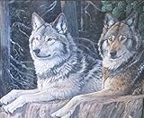 Royal Plush Raschel Wolves 