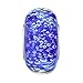 LovelyCharms 925 Sterling Silver Dark Blue Bubbles Murano Glass Beads Fit Charm Bracelets