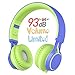 Kids Headphones, HD30 Volume Limiting Over Ear Kids Headset with Microphone for Boys Girls and iPad Tablets Computer Laptops Android Smartphone (Blue/Green)
