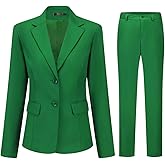 YUNCLOS Women's 2 Pieces Office Suit Set Long Sleeve Blazer Jacket and Suit Pants