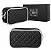 ELLIS JAMES DESIGNS Travel Makeup Bag - Make Up Travel Bag - Makeup Brush Case With Compartments Soft Padded Travel Jewelry Roll and Make Up Bags 2-in-1 Cosmetic Cases No Tangle Necklace Case