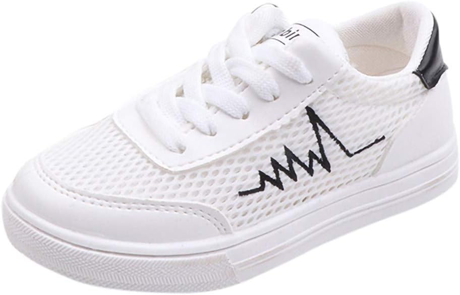 Xmiral Sneakers Kids Baby Boys Mesh Breathable Sport Shoes Lace-Up Low-Top Sneakers